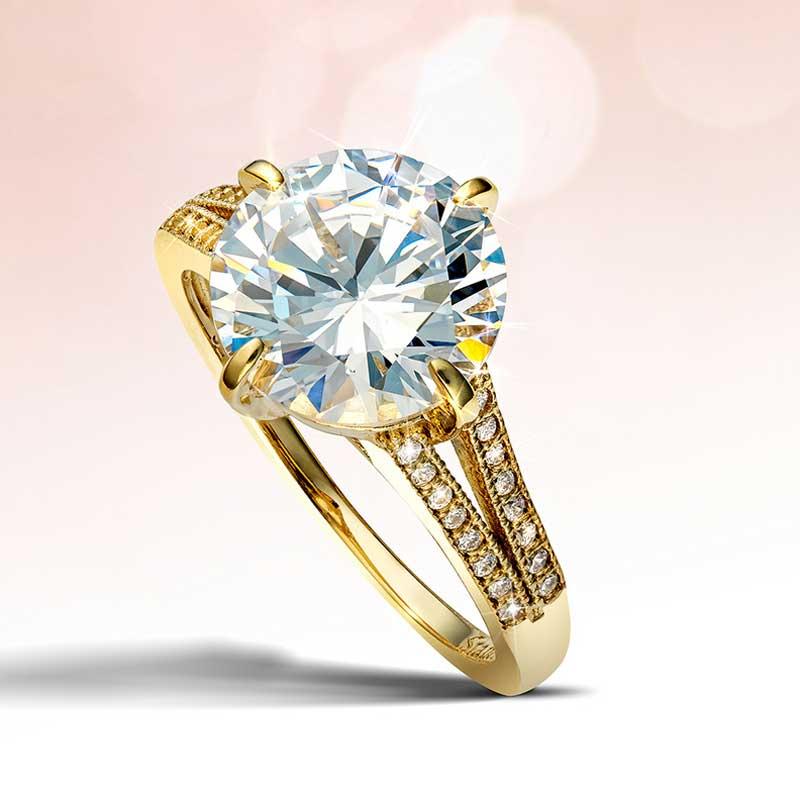 Yellow Gold Finished Avalon Ring
